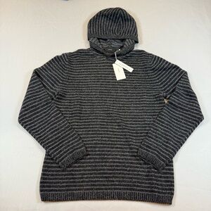 Vince 100% Cashmere Hoodie Size Small Gray & Black NWT $495